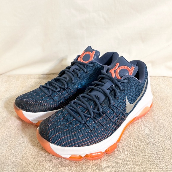 Nike KD 8 Away Blue Orange size 8.5 MEN’S BASKETBALL SHOES - Picture 3 of 9